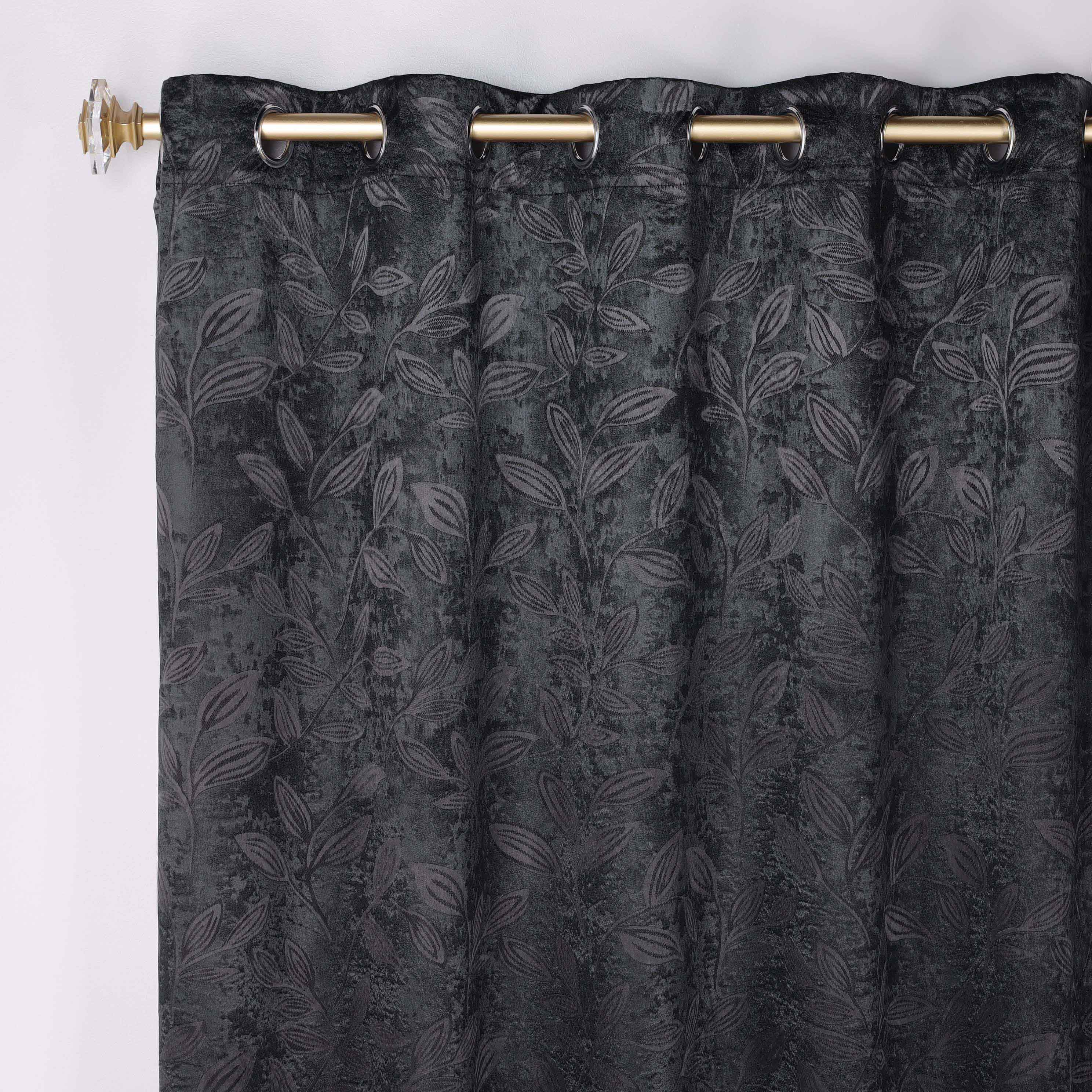 Leaves Room Darkening Grommet Blackout Curtain Panels, Set of 2 - Blackout Curtains by Superior