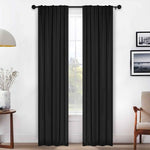 Solid Room Darkening Blackout Curtain Panels, Back Tabs, Set of 2 - Blackout Curtains by Superior