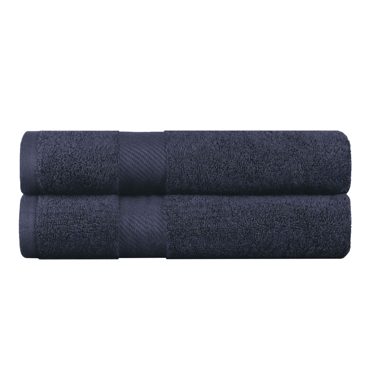 Kendell Egyptian Cotton Solid Medium Weight Bath Towel Set of 2 - Black