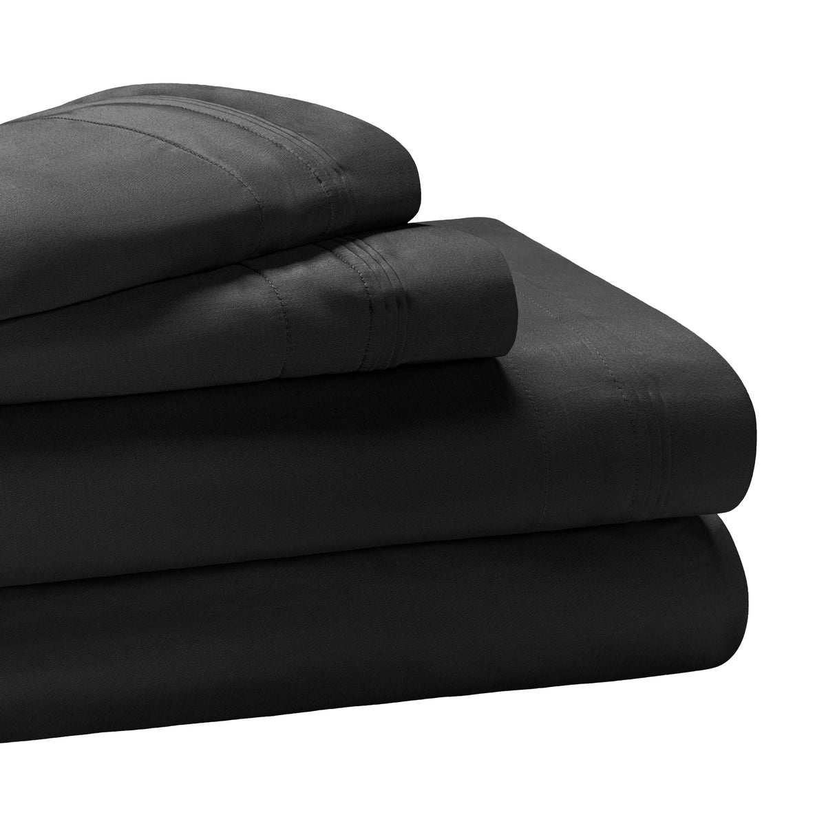 Egyptian Cotton 650 Thread Count Eco-Friendly Solid Sheet Set - Black