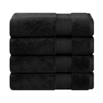 Aria Turkish Cotton Solid Heavyweight Plush Bath Towel Set of 4 - Bath Towel by Superior Brand