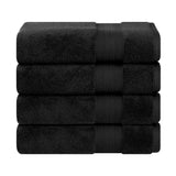 Aria Turkish Cotton Solid Heavyweight Plush Bath Towel Set of 4 - Bath Towel by Superior Brand