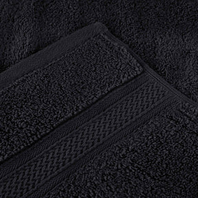 Chevron Zero Twist Cotton Solid and Jacquard - Black
