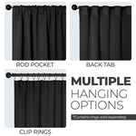 Solid Room Darkening Blackout Curtain Panels, Back Tabs, Set of 2 - Blackout Curtains by Superior
