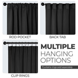 Solid Room Darkening Blackout Curtain Panels, Back Tabs, Set of 2 - Blackout Curtains by Superior