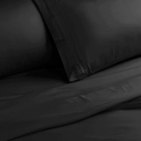 Egyptian Cotton 700 Thread Count Eco Friendly Solid Sheet Set - Black