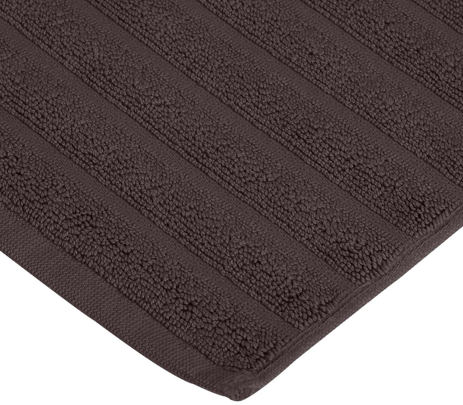Lined 100% Cotton 1000 GSM 2-Piece Bath Mat Set - Black