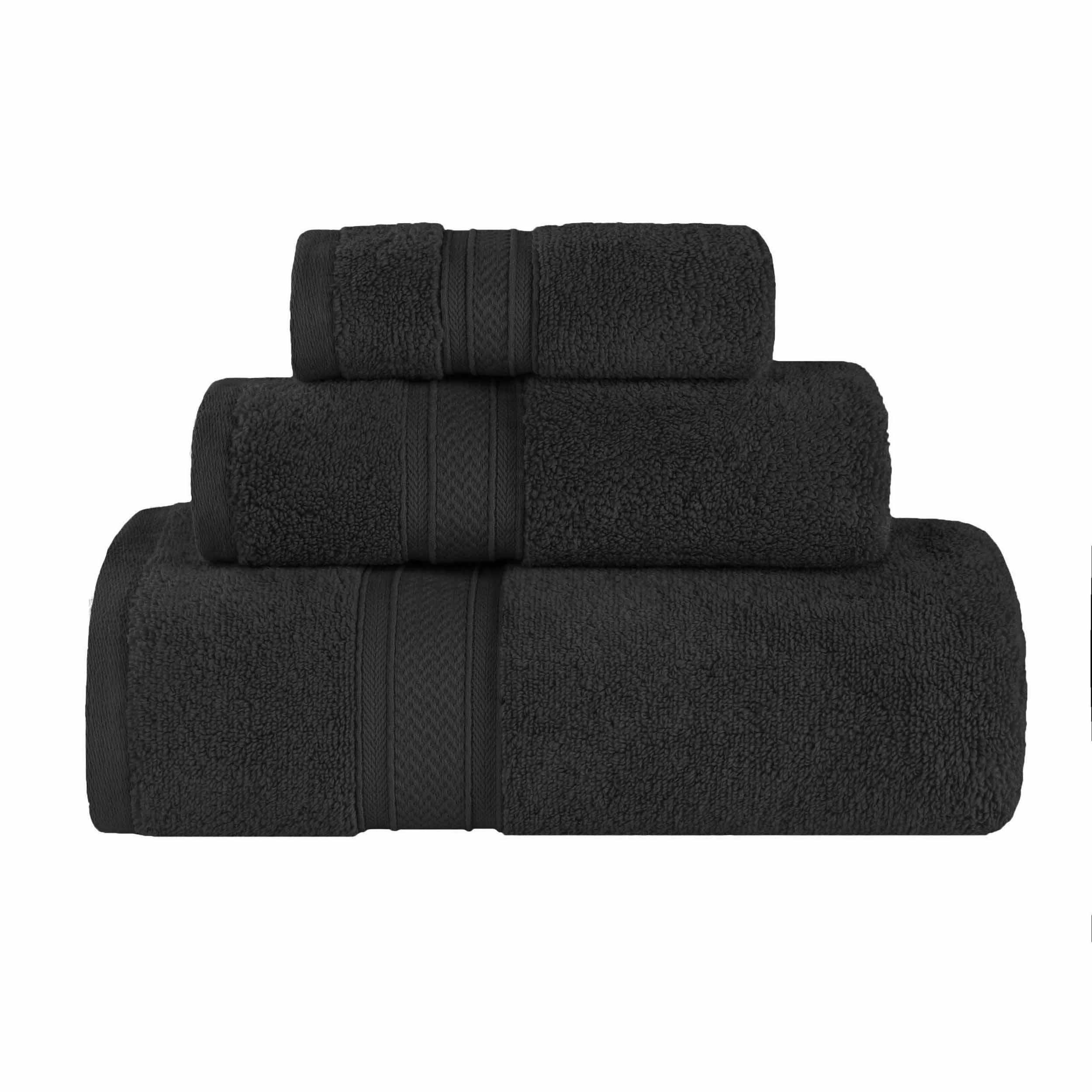 Chevron Zero Twist Solid Soft Absorbent Cotton 3 Piece Towel Set - Towel Set by Superior Brand