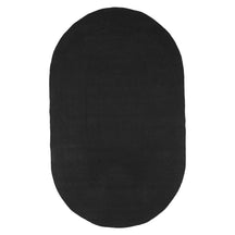 Classic Braided Weave Oval Area Rug Indoor Outdoor Rugs - Black