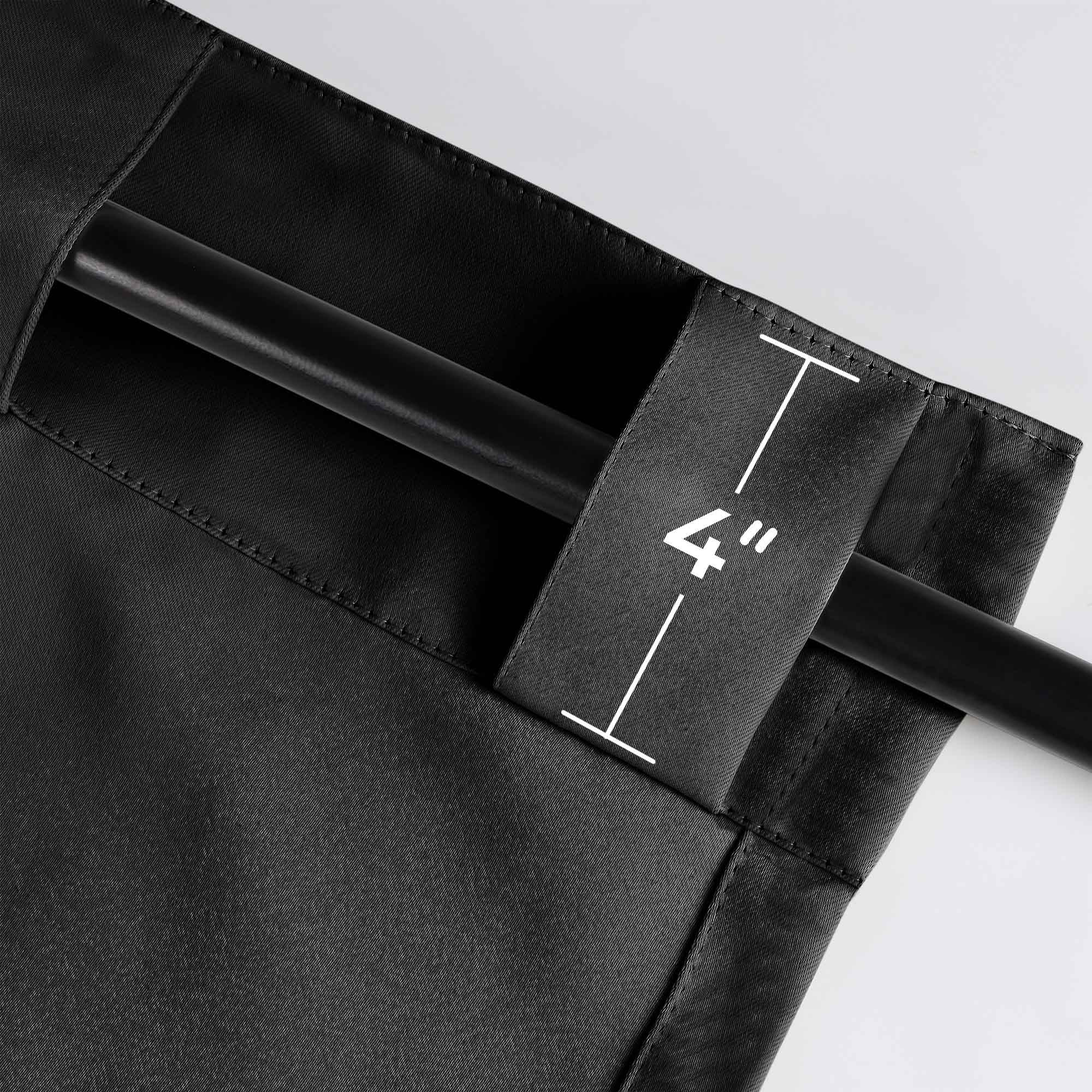 Solid Room Darkening Blackout Curtain Panels, Back Tabs, Set of 2 - Blackout Curtains by Superior