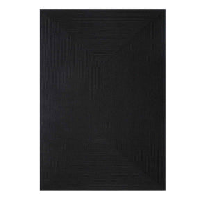 Bohemian Indoor Outdoor Rugs Solid Rectangle Braided Area Rug - Black