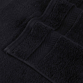 Zero-Twist Smart-Dry Combed Cotton 2 Piece Bath Sheet Set - Black