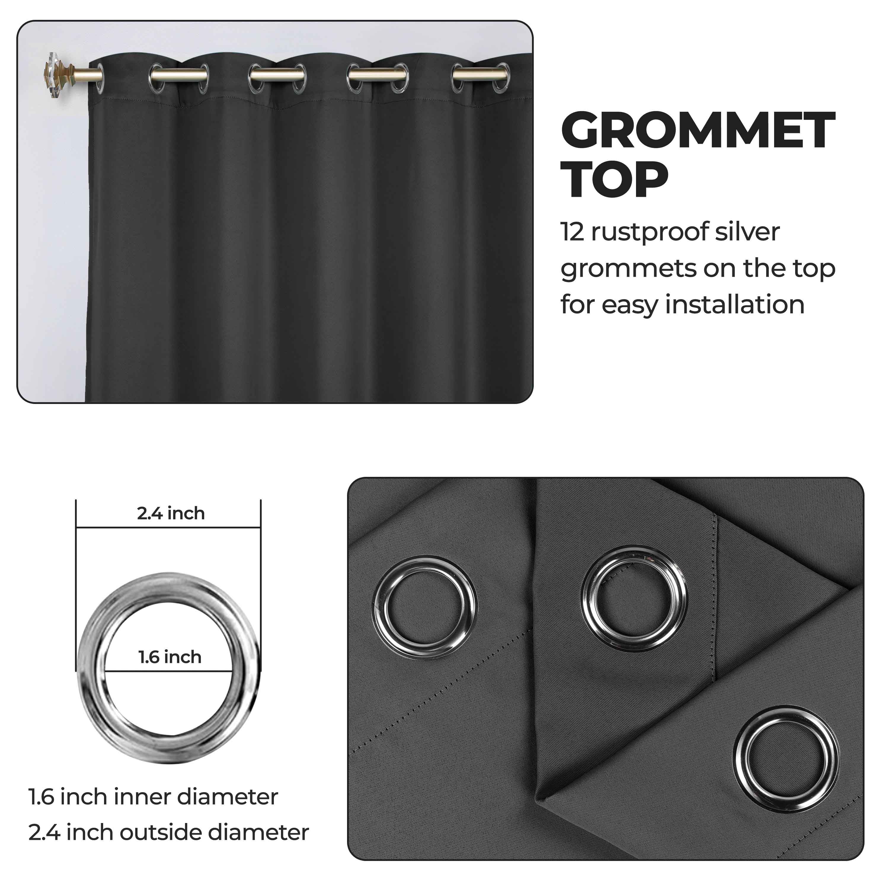 Classic Modern Solid Room Darkening Blackout Curtain Panels, Set of 2 - Blackout Curtains by Superior