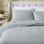 Aswan Cotton Medium Weight Textured Modern Chevron Woven Coverlet - Coverlet by Superior