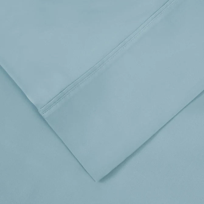 1000 Thread Count Lyocell Blend Solid Duvet Cover Set - Blue