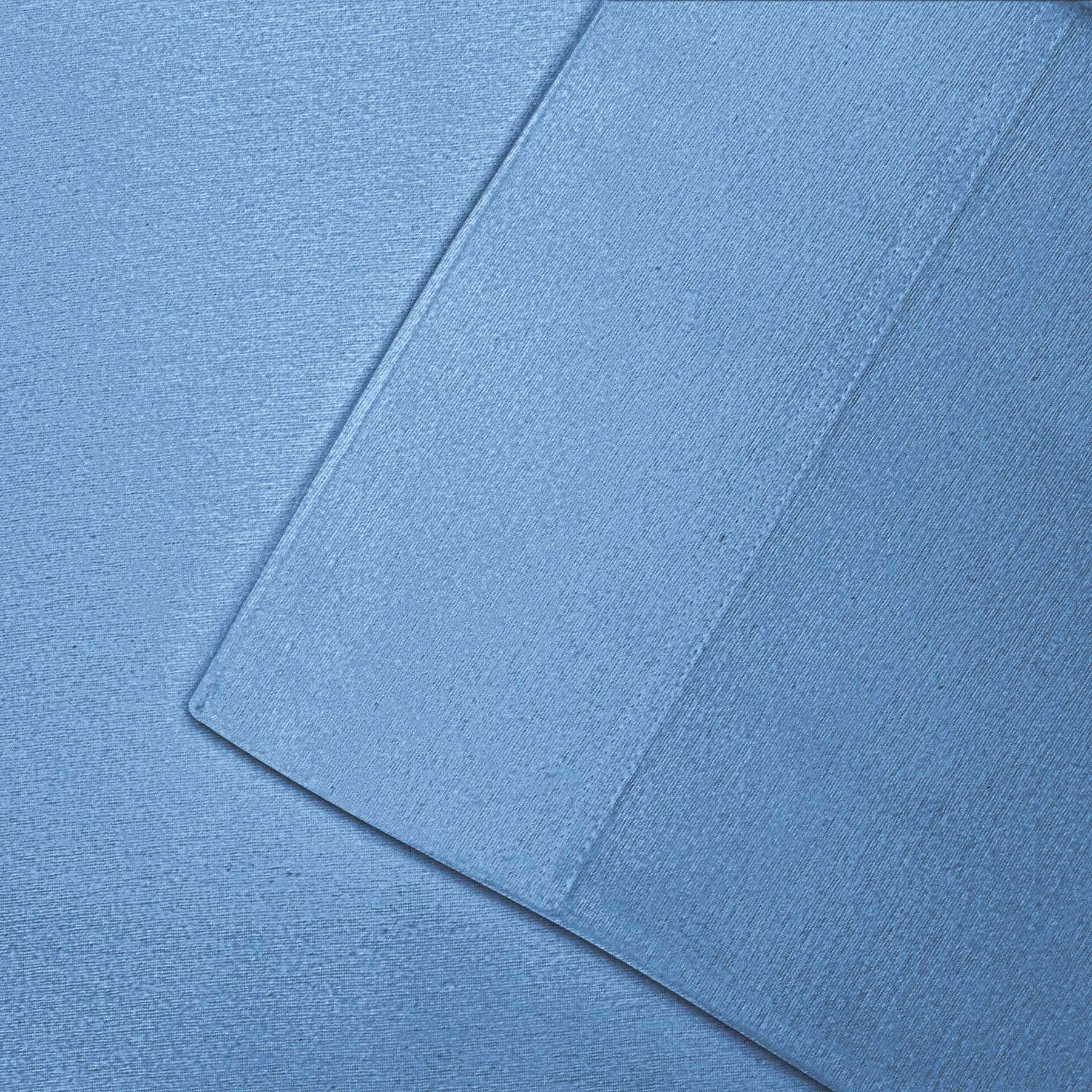 Solid Flannel Cotton Soft Warm Deep Pocket Sheet Set - Blue