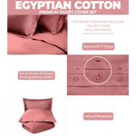 Egyptian Cotton 400 Thread Count Solid Luxury Duvet Cover Set - Egyptian Cotton Duvet Cover Set by Superior Brand