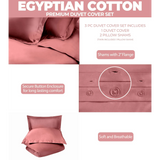 Egyptian Cotton 400 Thread Count Solid Luxury Duvet Cover Set - Egyptian Cotton Duvet Cover Set by Superior Brand