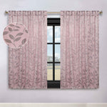 Leaves Room Darkening Back Tabs Blackout Curtain Panels, Set of 2 - Blackout Curtains by Superior