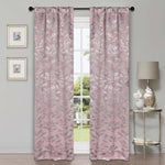 Leaves Room Darkening Washable Blackout Curtain Panels, Set of 2 - Blackout Curtains by Superior