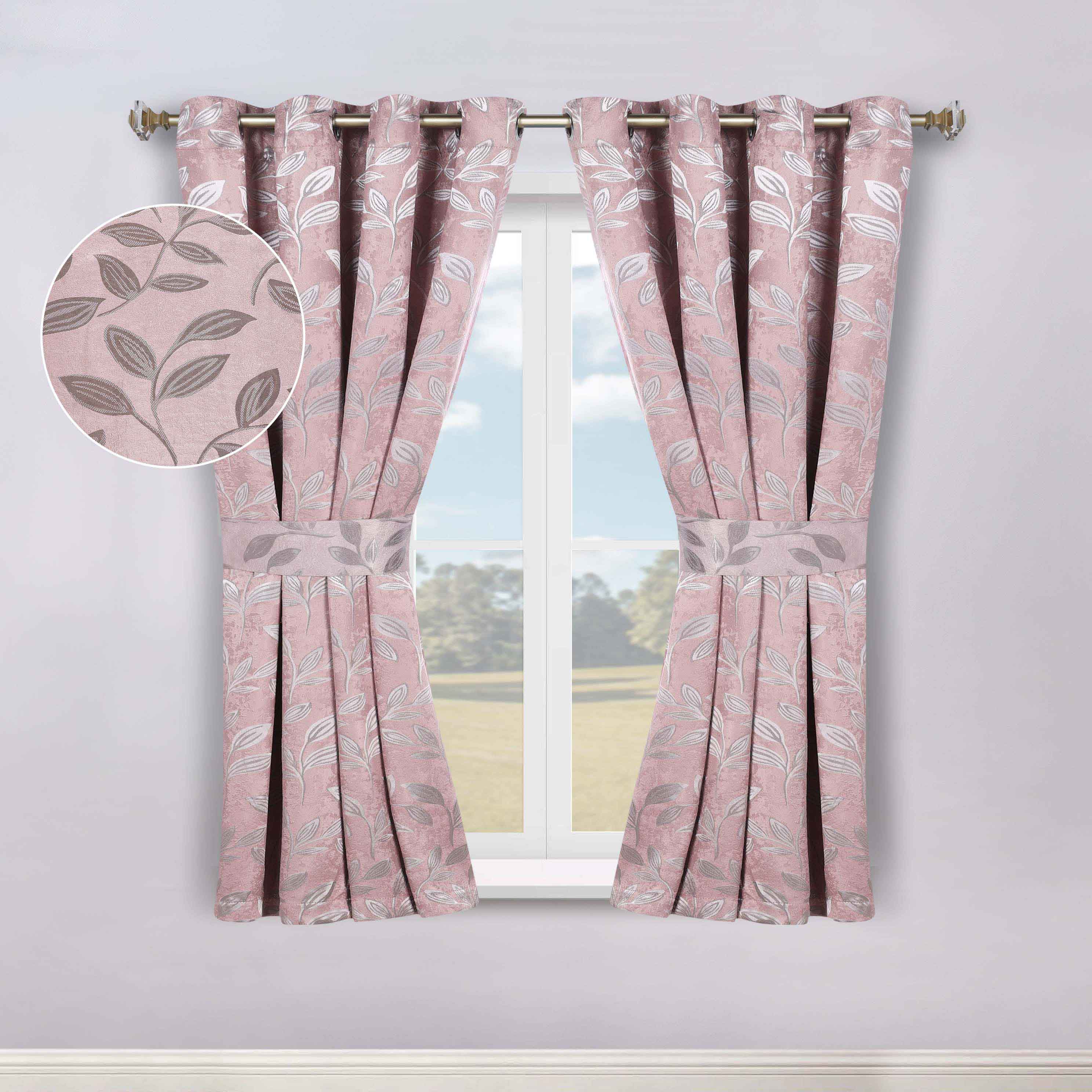 Leaves Room Darkening Washable Blackout Curtain Panels, Set of 2 - Blackout Curtains by Superior