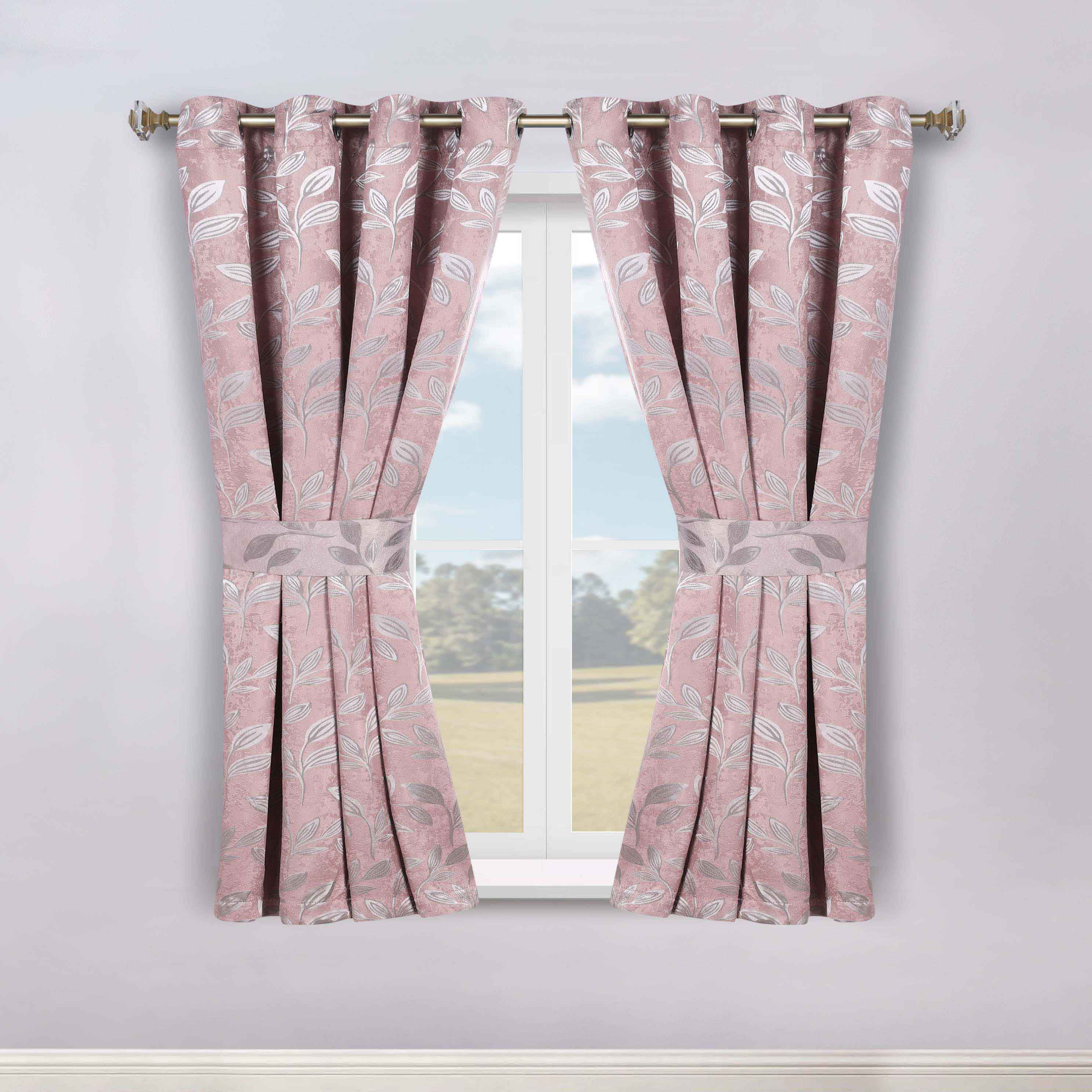 Leaves Room Darkening Washable Blackout Curtain Panels, Set of 2 - Blackout Curtains by Superior
