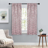 Leaves Room Darkening Washable Blackout Curtain Panels, Set of 2 - Blackout Curtains by Superior