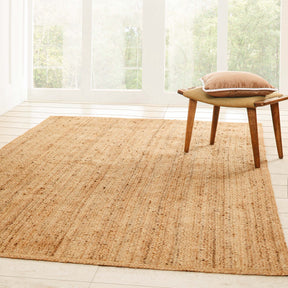 Handwoven Braided Jute Modern Farmhouse Reversible Indoor Area Rug 