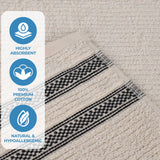 Brea Textured Ribbed Cotton Bath Towels, Set of 2 – Medium Weight Bathroom Towels