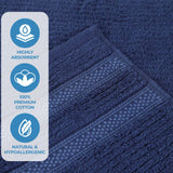 Brea Textured Ribbed Cotton Bath Towels, Set of 2 – Medium Weight Bathroom Towels