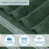 Brea Textured Ribbed Cotton Bath Towels, Set of 2 – Medium Weight Bathroom Towels