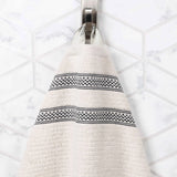 Brea Textured Ribbed Cotton Bath Towels, Set of 2 – Medium Weight Bathroom Towels