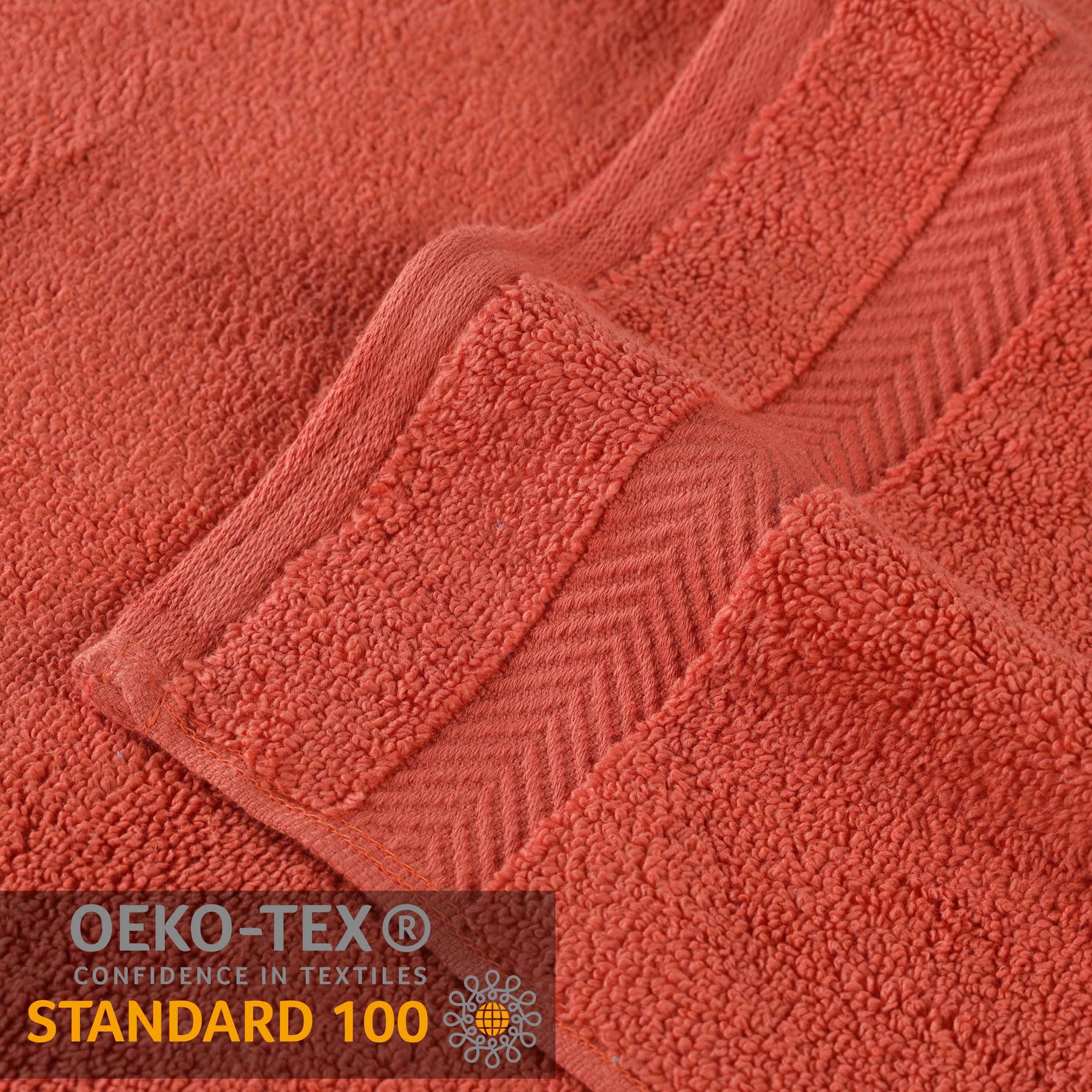 Zero-Twist Smart-Dry Combed Cotton 3 Piece Towel Set - Brick