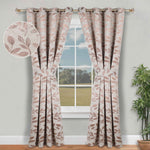 Leaves Room Darkening Washable Blackout Curtain Panels, Set of 2 - Blackout Curtains by Superior