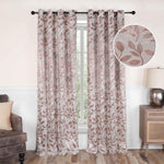 Leaves Machine Washable Room Darkening Blackout Curtains, Set of 2 - Blackout Curtains by Superior