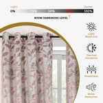 Leaves Room Darkening Blackout Curtain Panel Sets 4 Pieces - Blackout Curtains by Superior