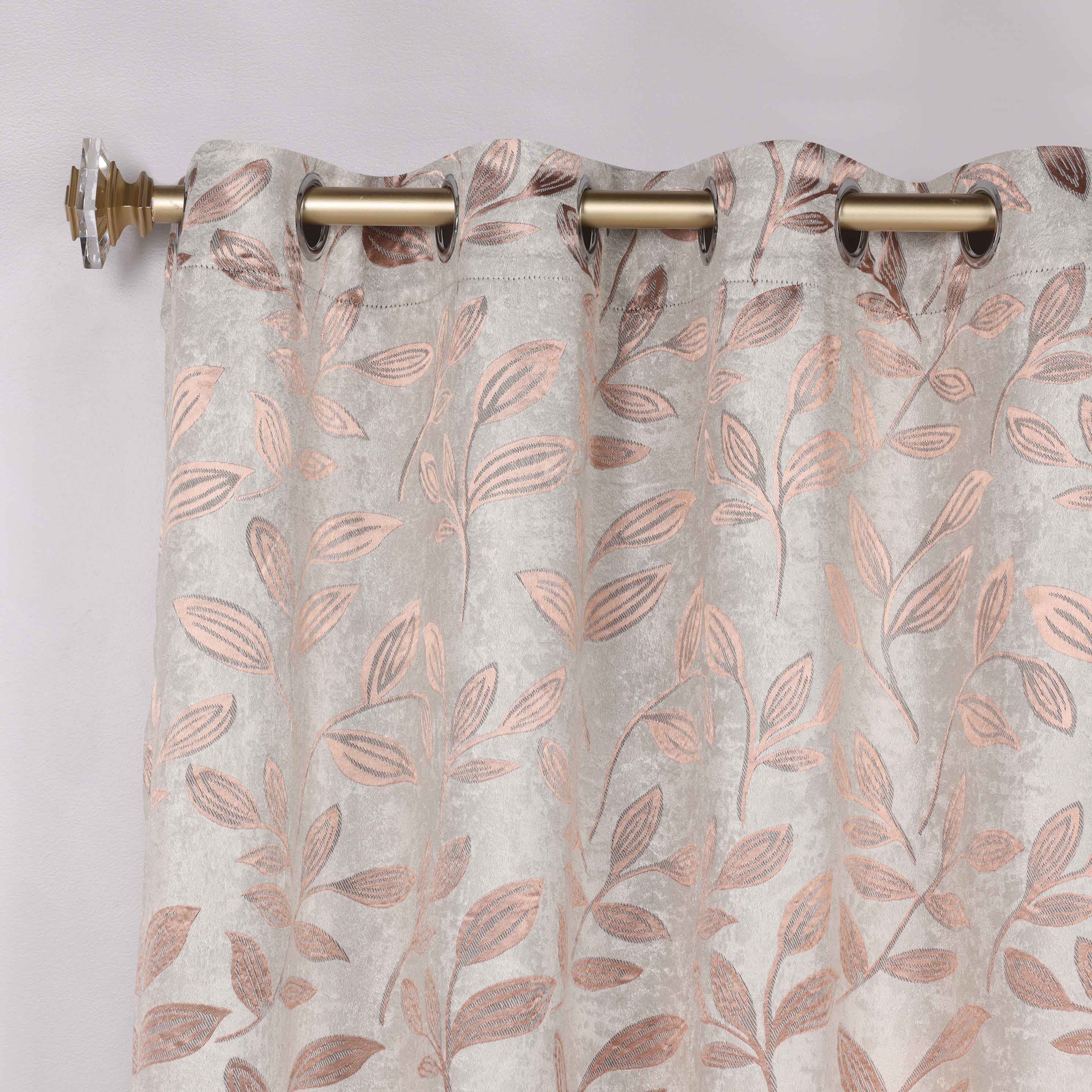 Leaves Room Darkening Washable Blackout Curtain Panels, Set of 2 - Blackout Curtains by Superior