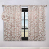 Leaves Room Darkening Back Tabs Blackout Curtain Panels, Set of 2 - Blackout Curtains by Superior