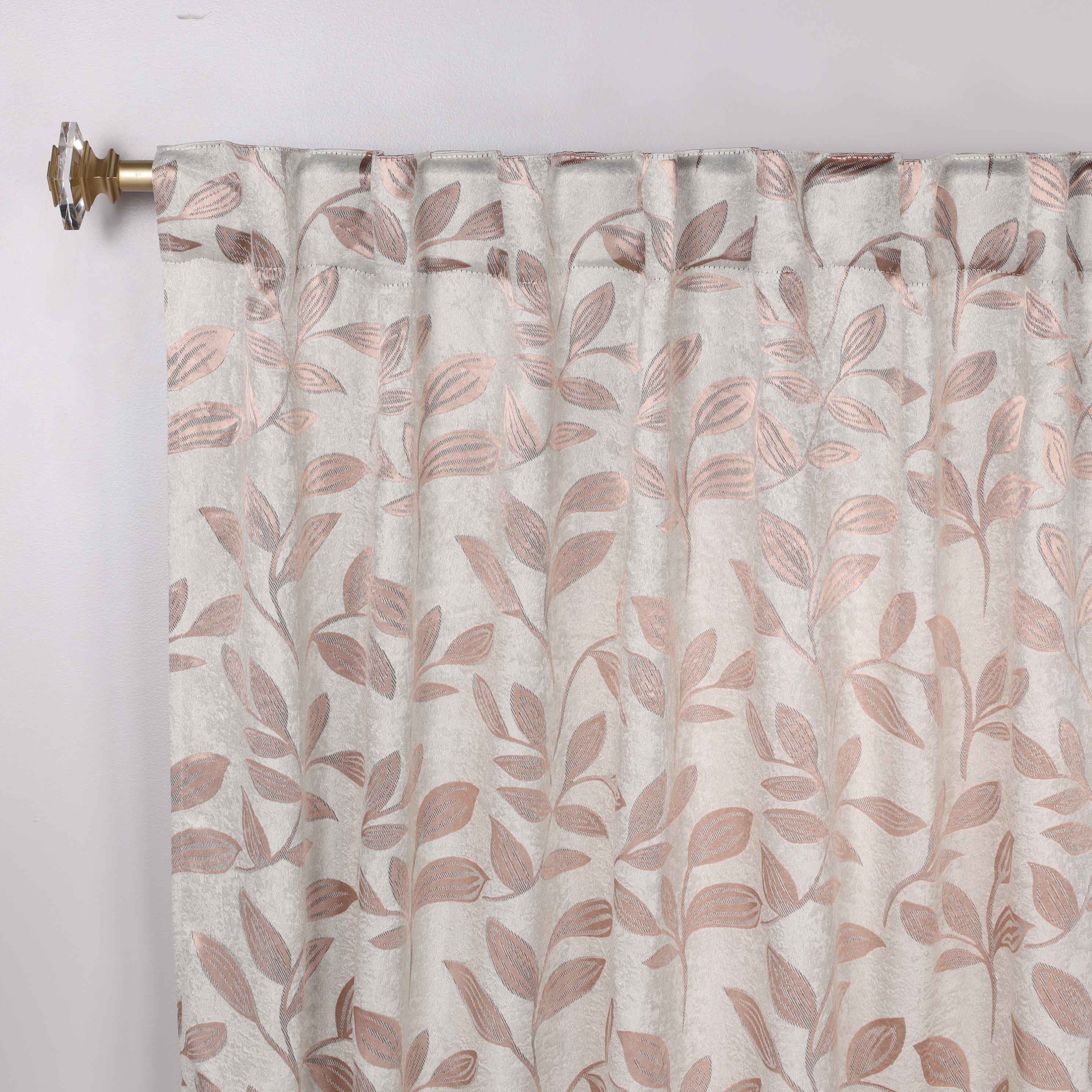 Leaves Room Darkening Back Tabs Blackout Curtain Panels, Set of 2 - Blackout Curtains by Superior