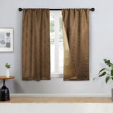 2 Panel Blackout Curtains Senna Solid Textured Grommet Window Panels