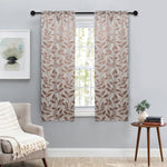 Leaves Room Darkening Washable Blackout Curtain Panels, Set of 2 - Blackout Curtains by Superior