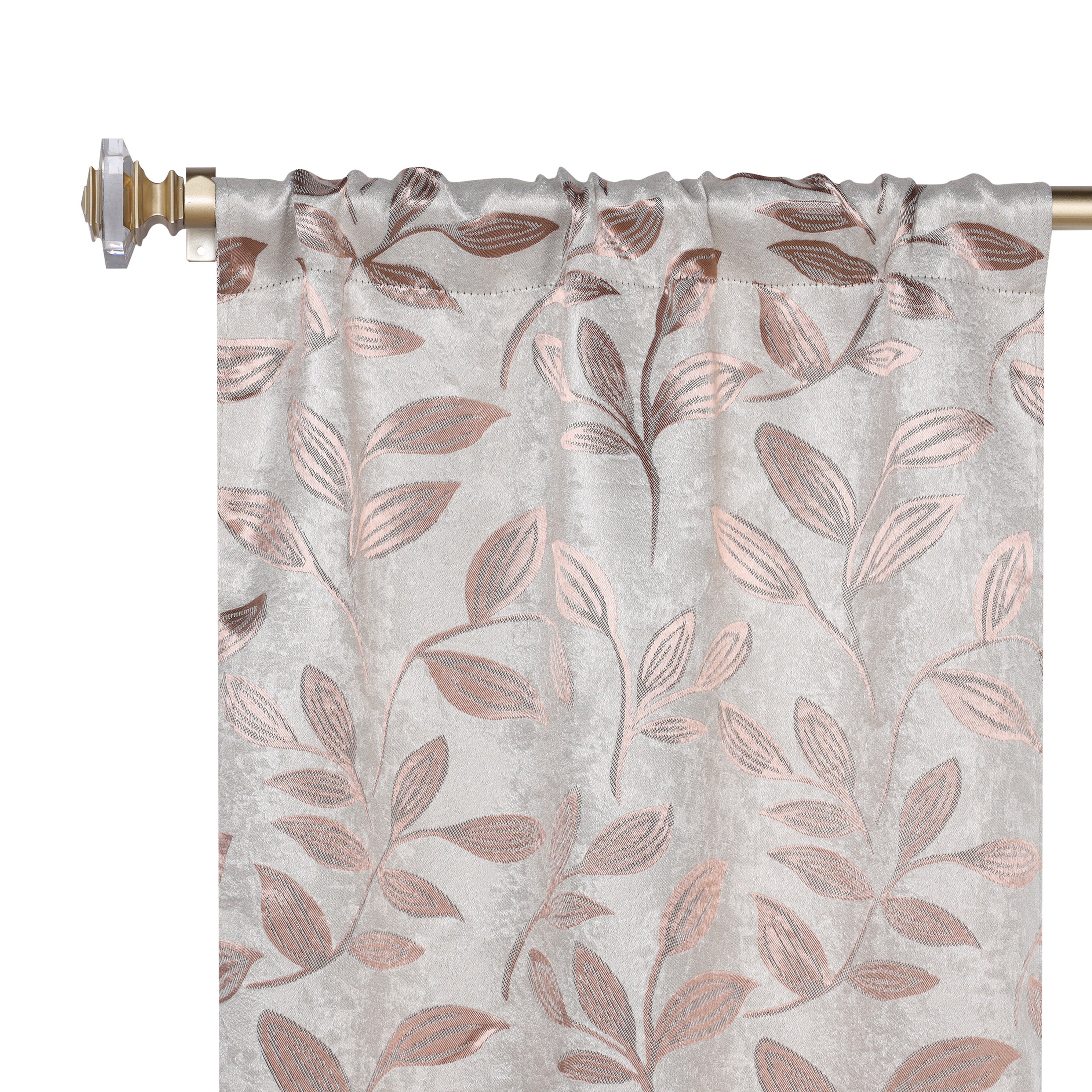 Leaves Room Darkening Washable Blackout Curtain Panels, Set of 2 - Blackout Curtains by Superior