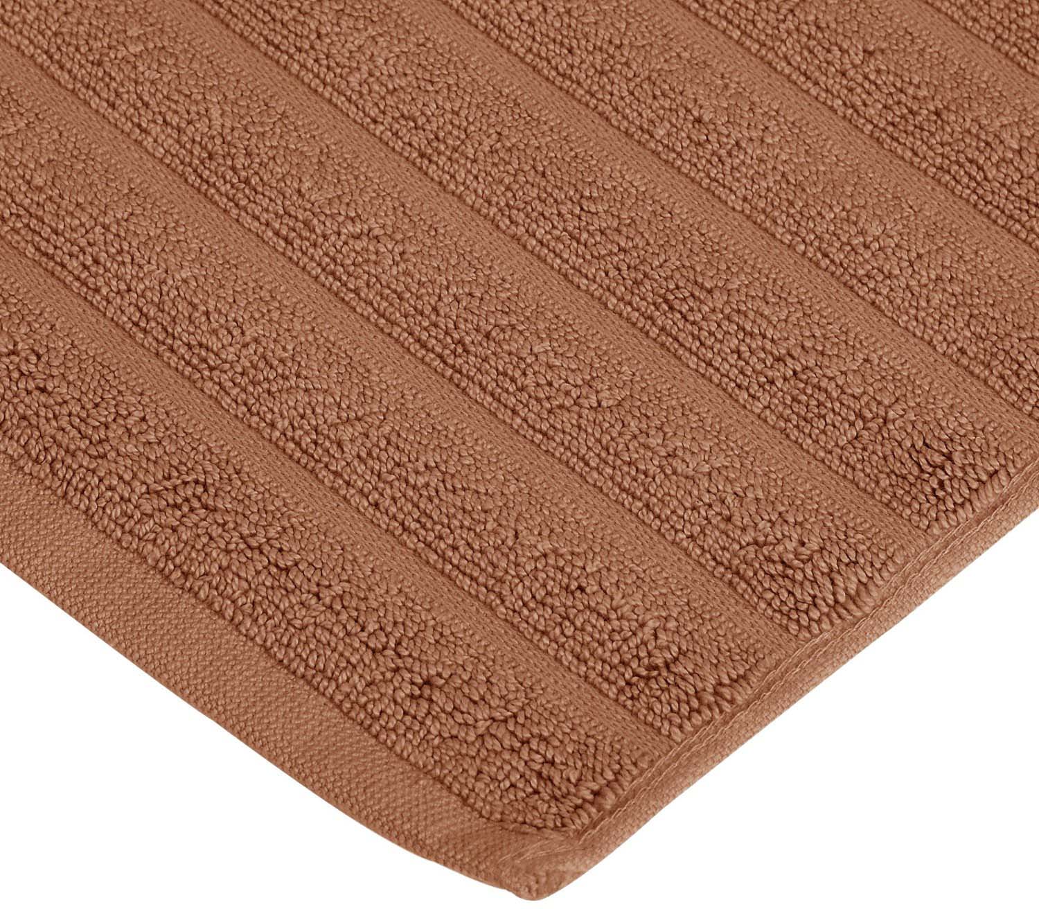 Lined 100% Cotton 1000 GSM 2-Piece Bath Mat Set - Brown