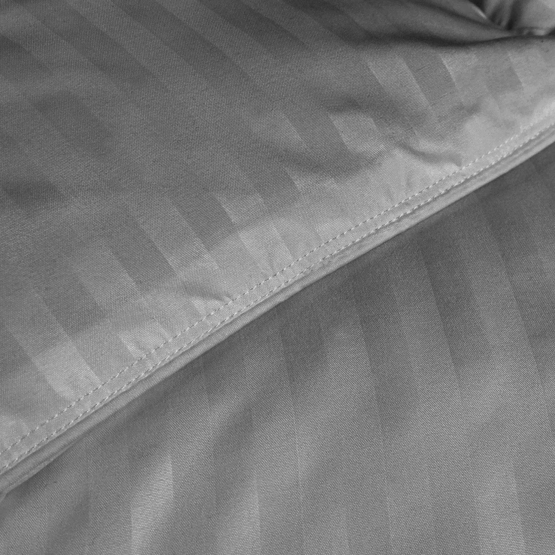 Brushed Microfiber Down Alternative Medium Weight Striped Comforter - Silver