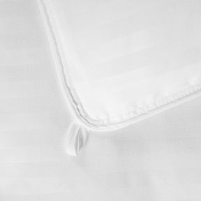 Brushed Microfiber Down Alternative Medium Weight Striped Comforter - White