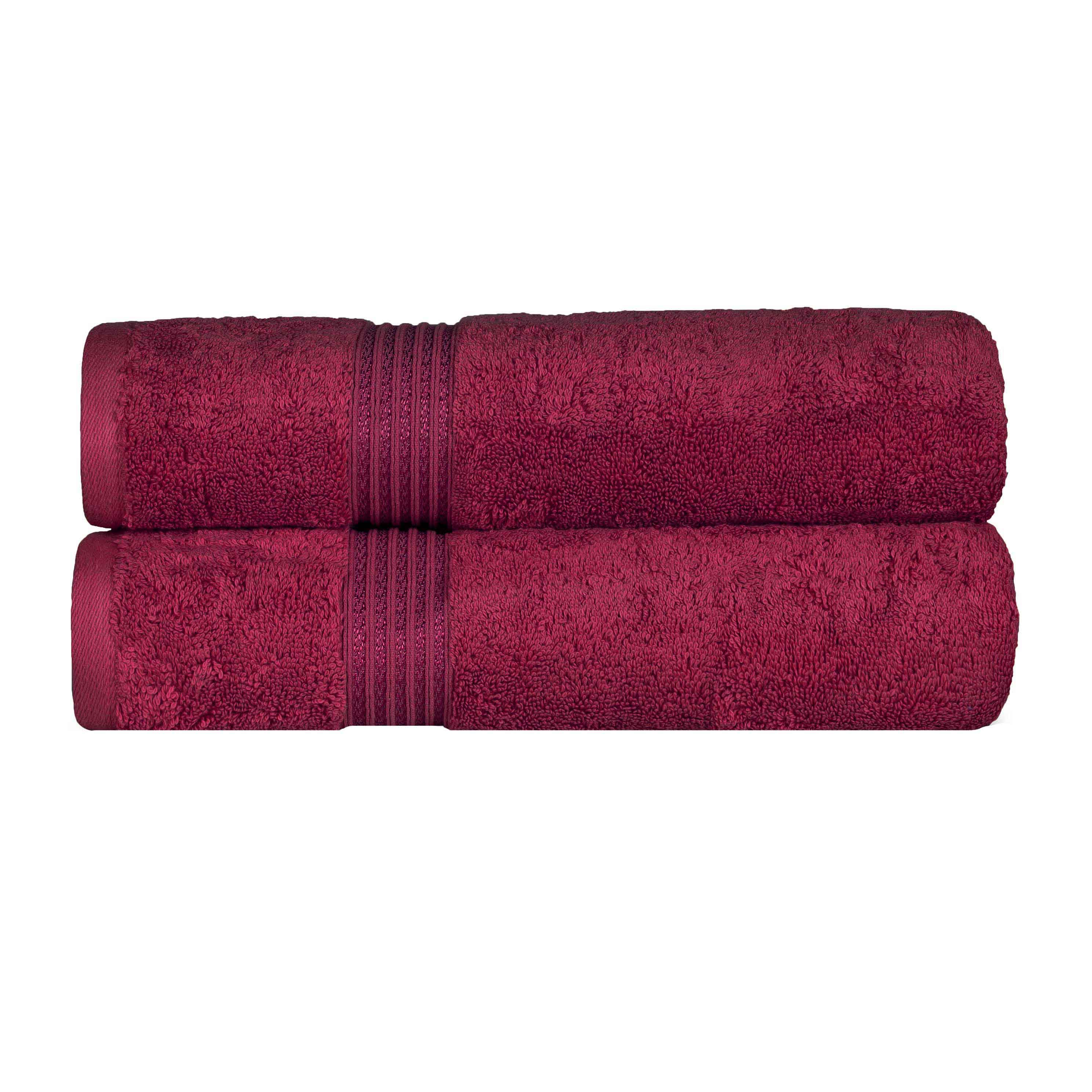 Heritage Egyptian Cotton Plush Absorbent Luxury Bath Towel Set of 2 - Bath Towel by Superior