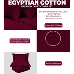 Egyptian Cotton 400 Thread Count Solid Luxury Duvet Cover Set - Egyptian Cotton Duvet Cover Set by Superior Brand
