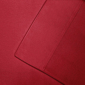 Solid Flannel Cotton Soft Fuzzy Pillowcases, Set of 2 - Burgundy