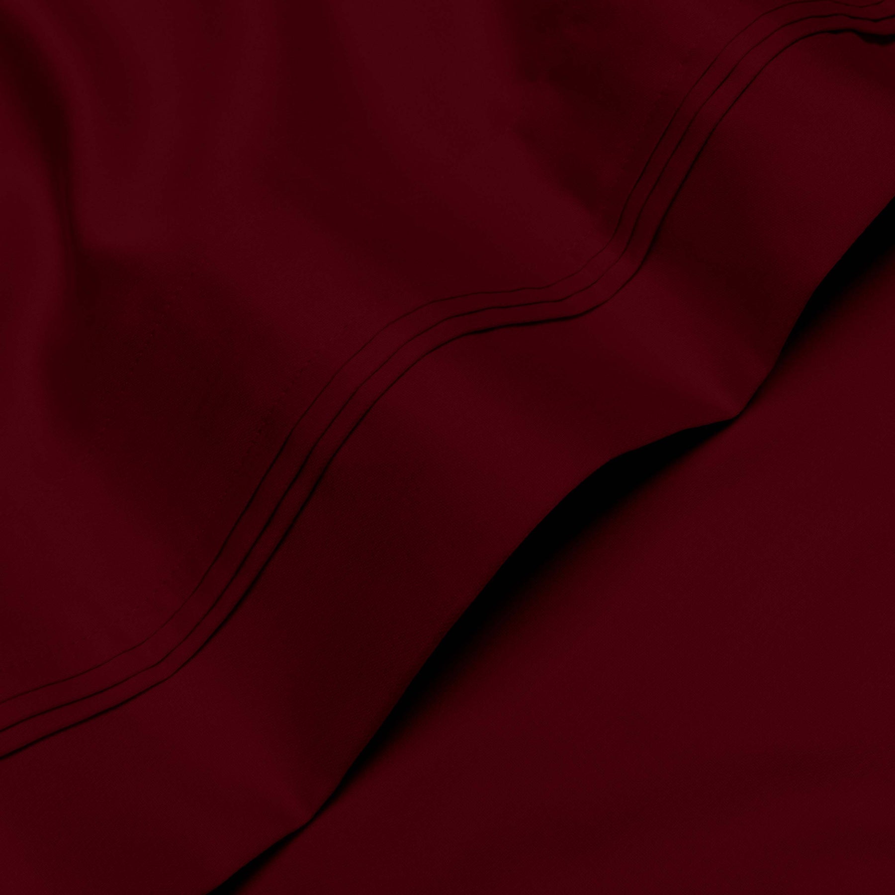Egyptian Cotton 1000 Thread Count Solid Sheet Set Olympic Queen - Burgundy