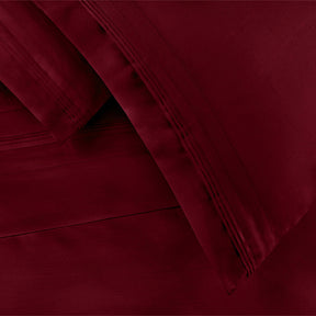 Egyptian Cotton 650 Thread Count Eco-Friendly Solid Sheet Set - Burgundy